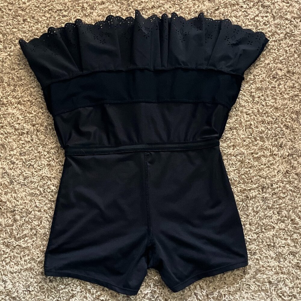 Like New Lucky In Love BLACK Laser Tennis Skirt Skort Shorts XS BLACK - Picture 10 of 13